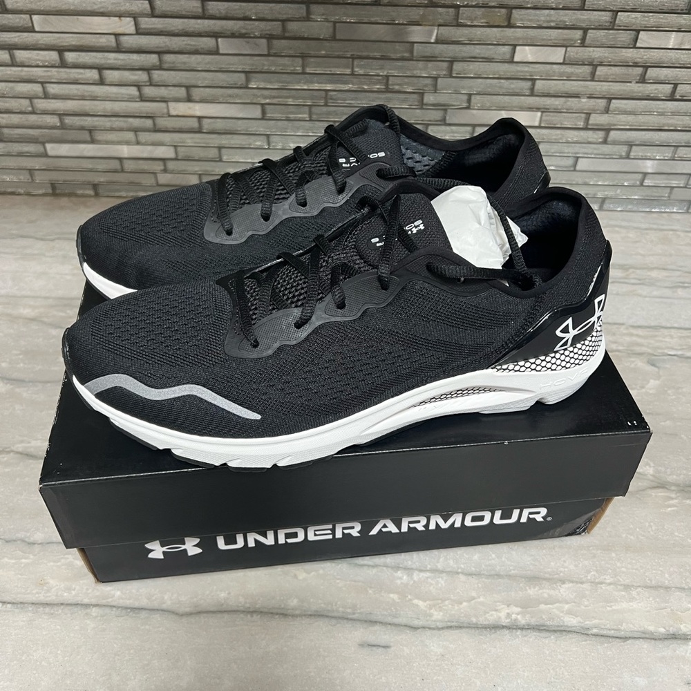 Mens Under Armour HOVR Sonic 6 - Blk/Blk - Size 13
